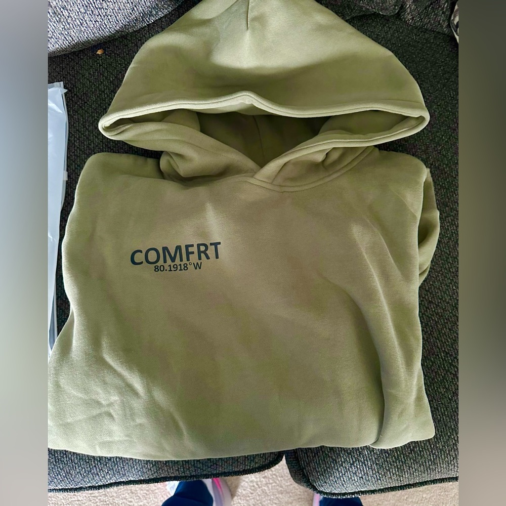 Olive Green Comfrt brand hoodie